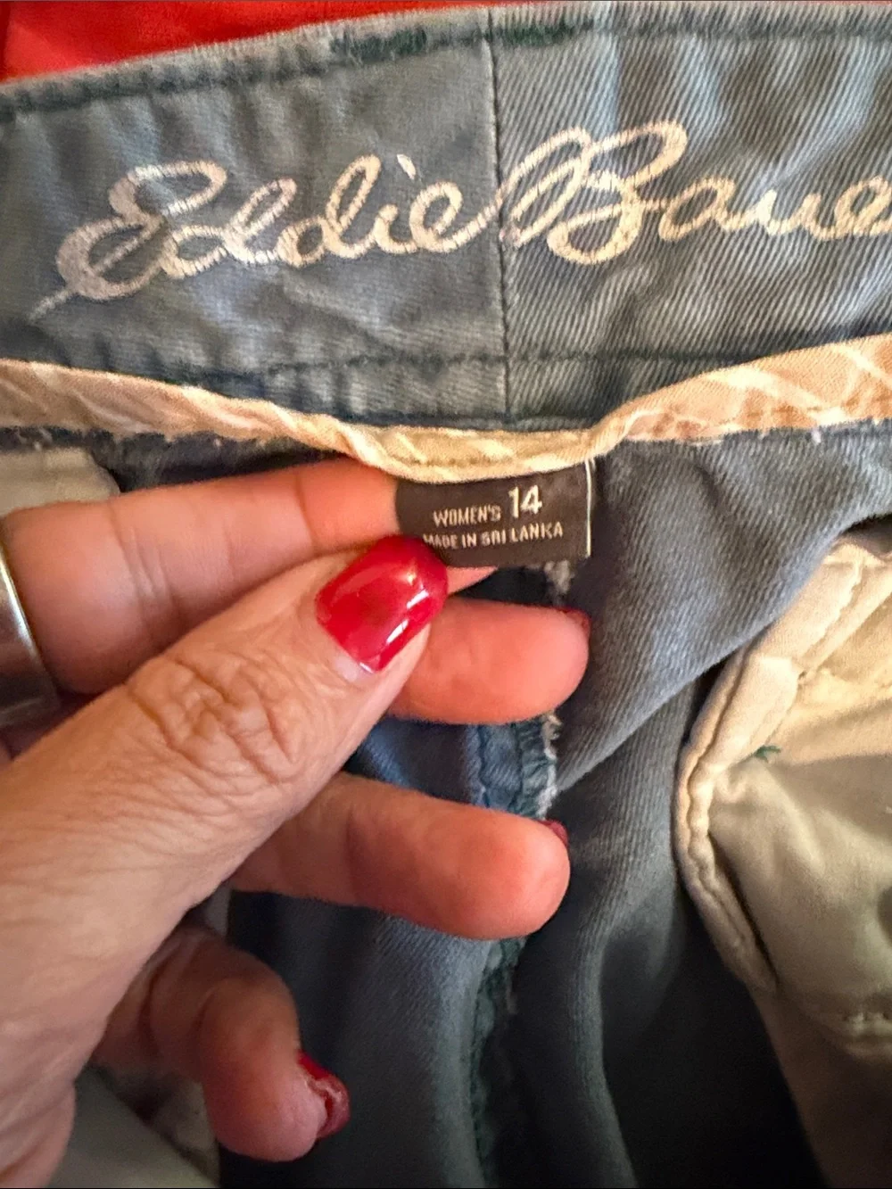 Eddie Bauer LegendWash Chino Shorts - Size 14